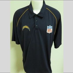 4XL Blue LA Chargers Mens Polyester #EE Golf Polo